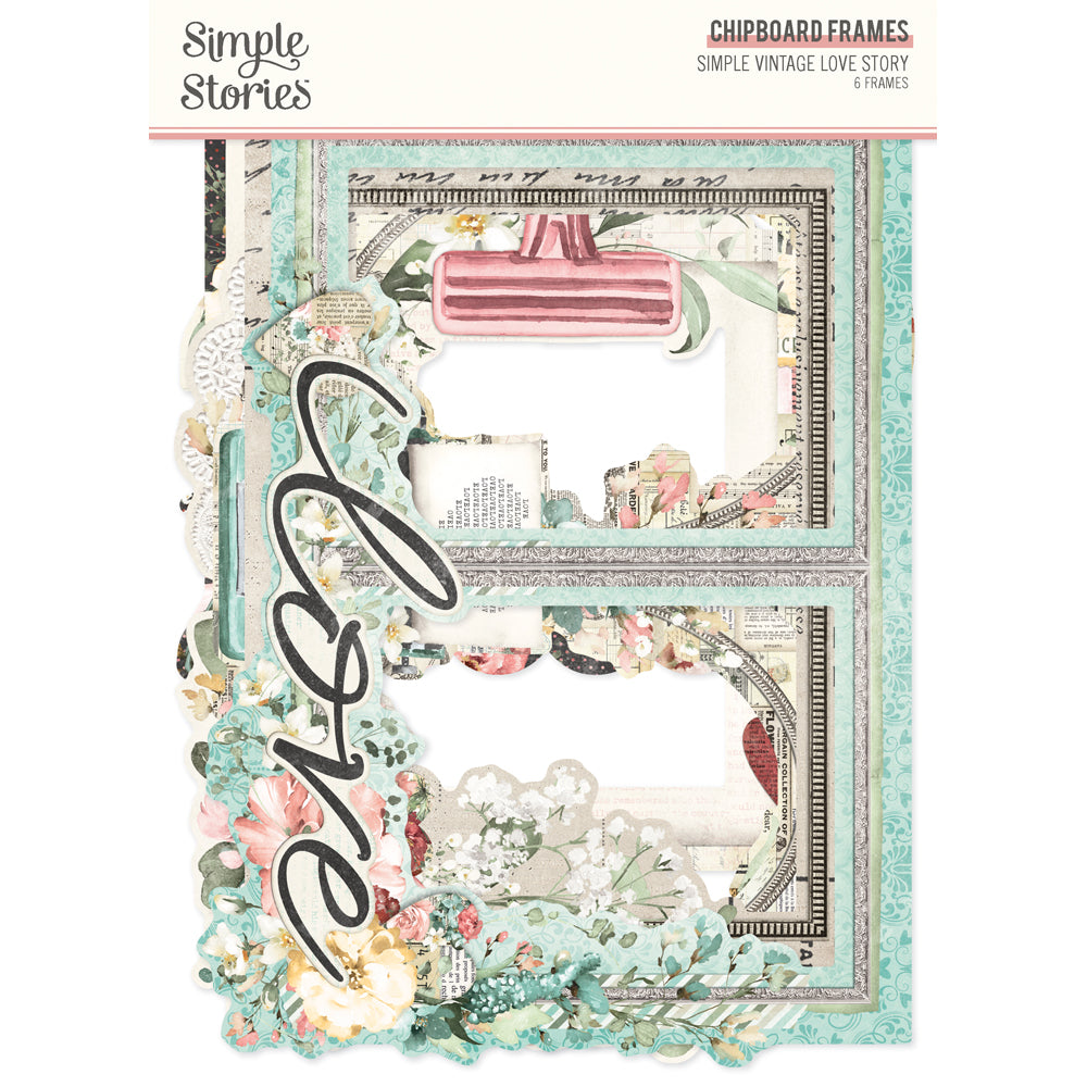 Simple Vintage Love Story - Chipboard Frames