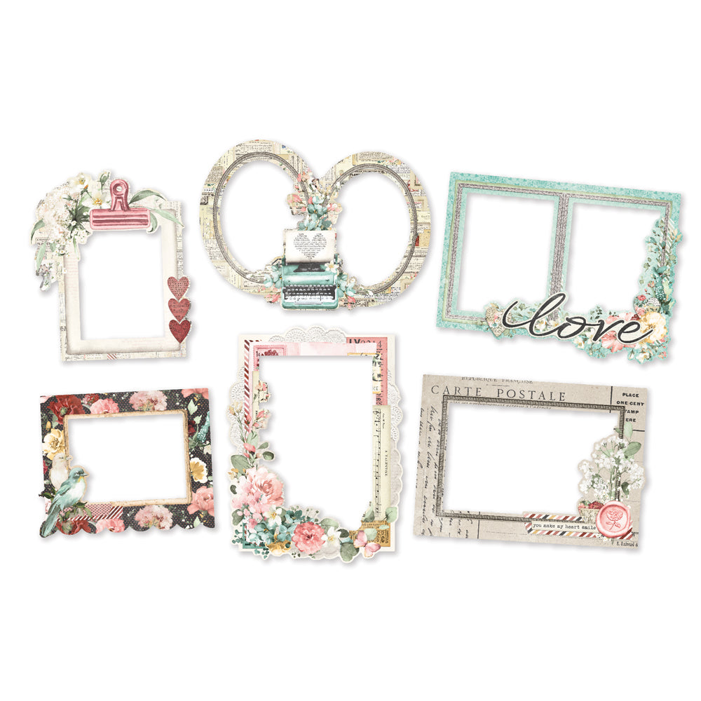 Simple Vintage Love Story - Chipboard Frames