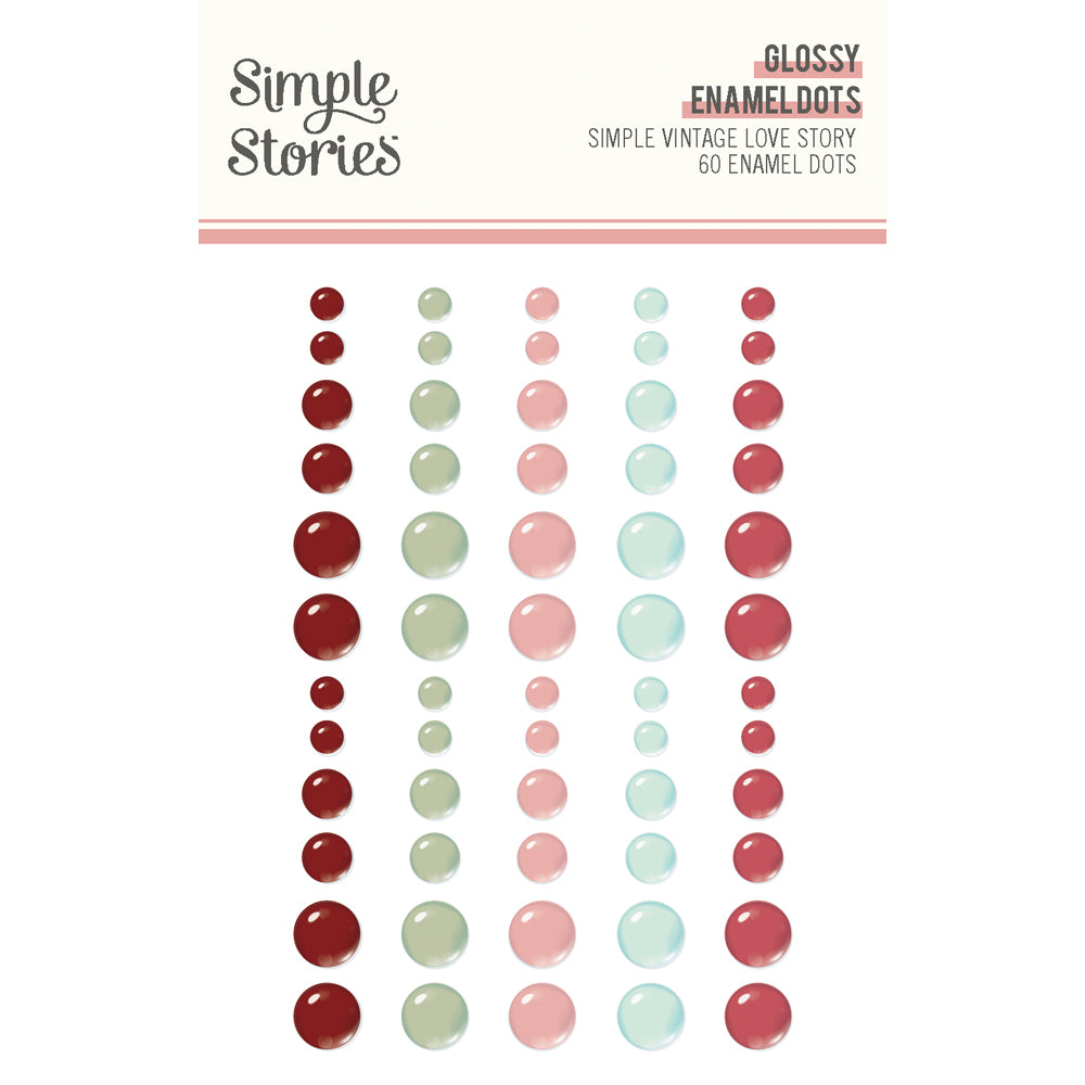 Simple Vintage Love Story - Glossy Enamel Dots
