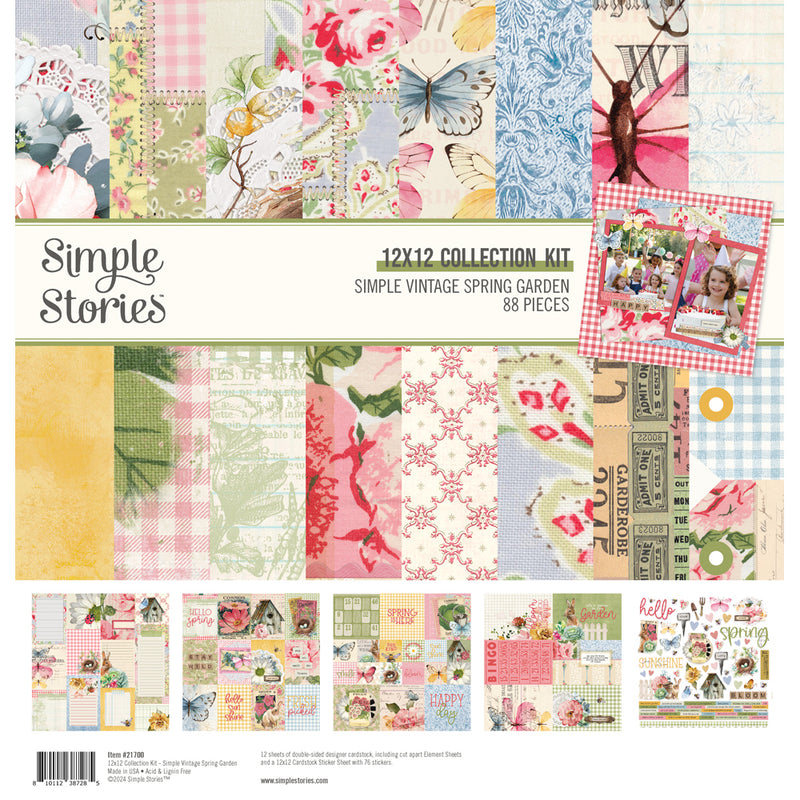 Simple Vintage Spring Garden  - Cardstock Stickers
