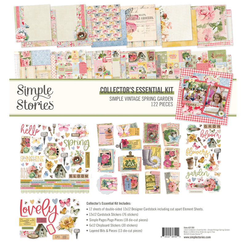 Simple Vintage Spring Garden  - Sticker Book