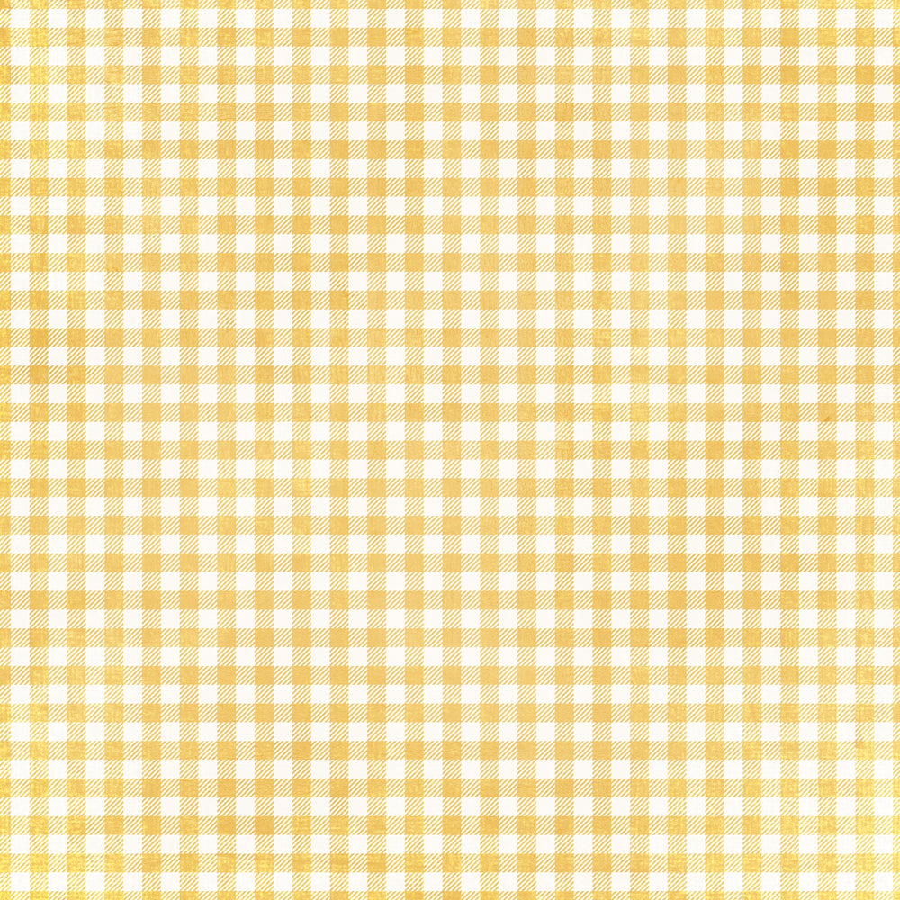 Simple Vintage Spring Garden  - Buttercup Gingham