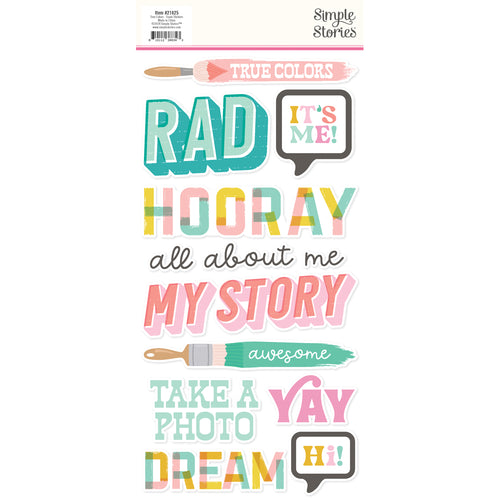 Printable Sticker True True Colors - Foam Stickers – Simple Stories
