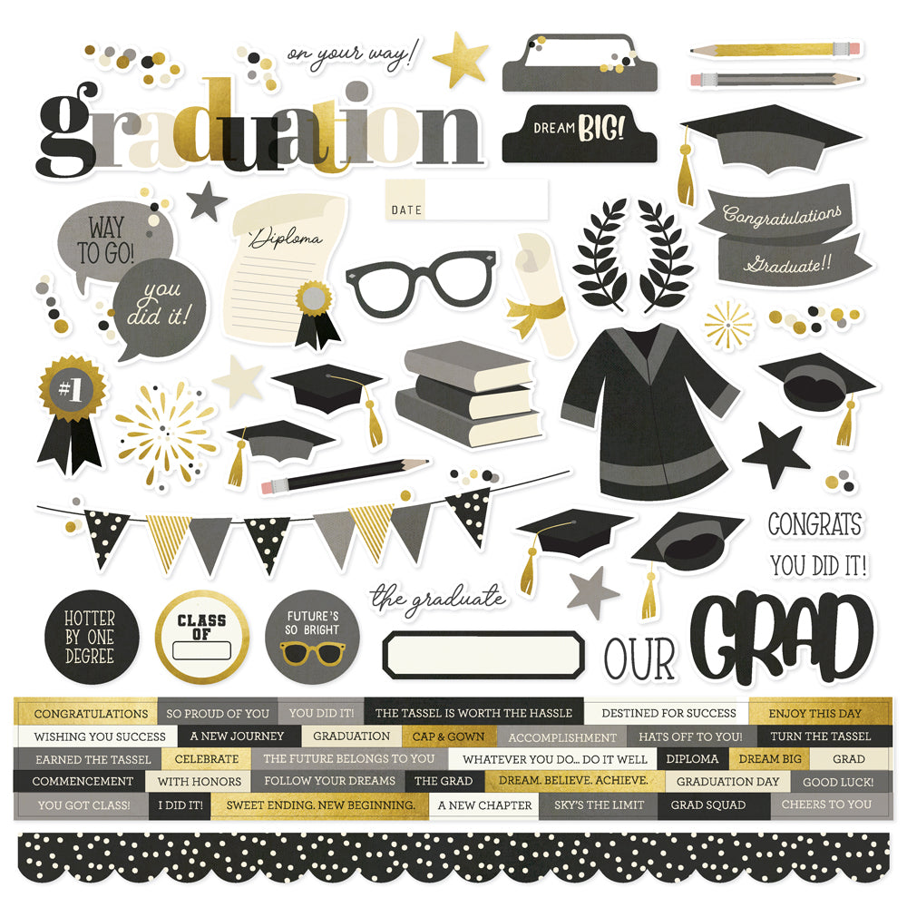 Graduation - Cardstock Stickers – Simple Stories