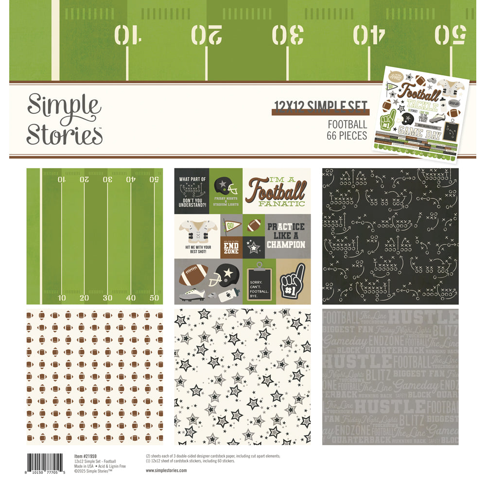 NEW! Sports Simple Set + Page Piece Sale - FOOTBALL