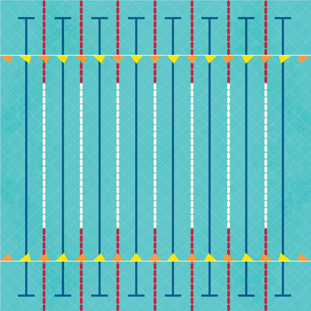 Swim Take Your Mark - 12X12 Designer Cardstock - 25 pack