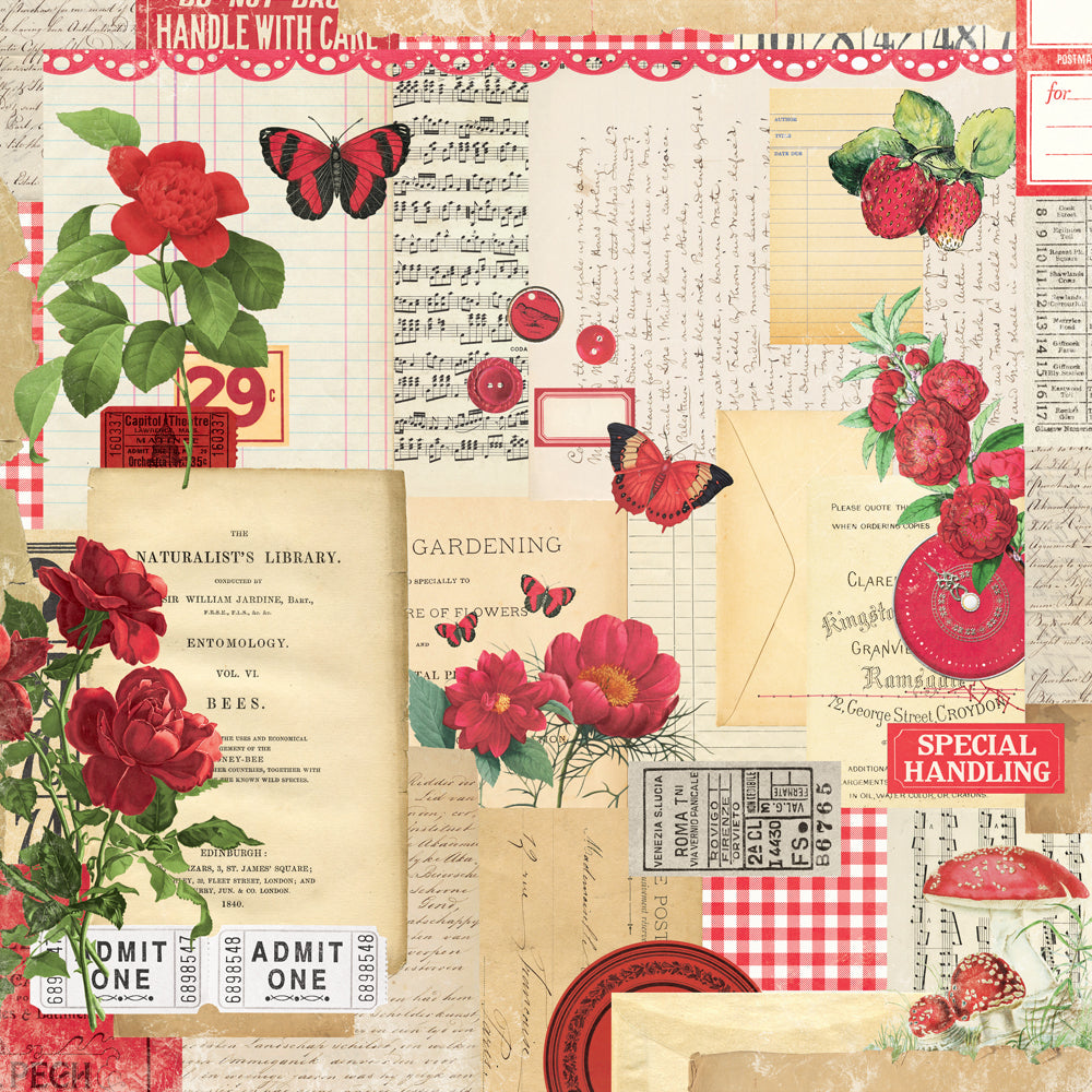 Simple Vintage Essentials Color Palette - Red Collage