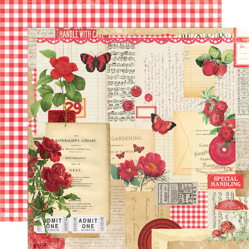 Simple Vintage Essentials Color Palette - Red Collage