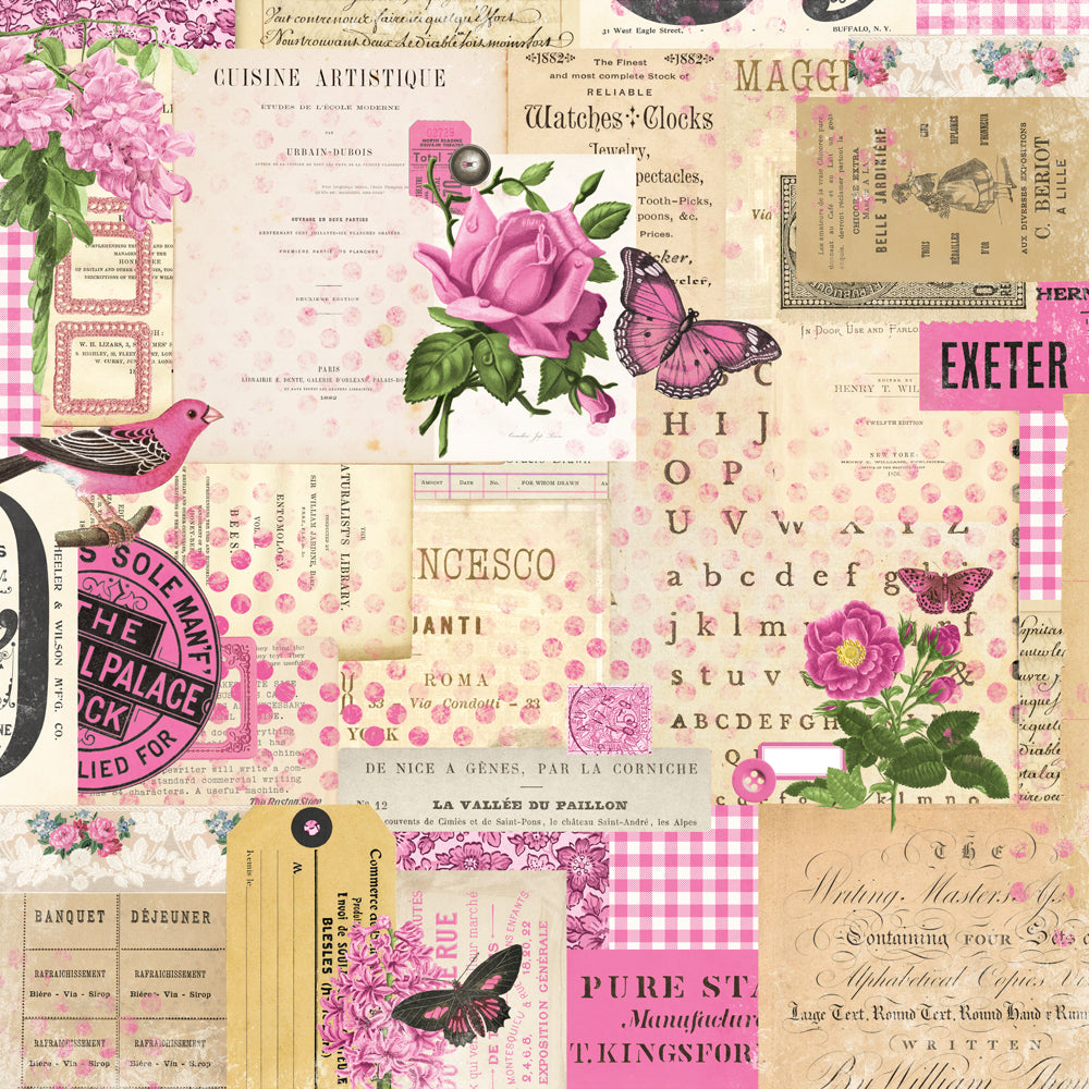 Simple Vintage Essentials Color Palette - Pink Collage