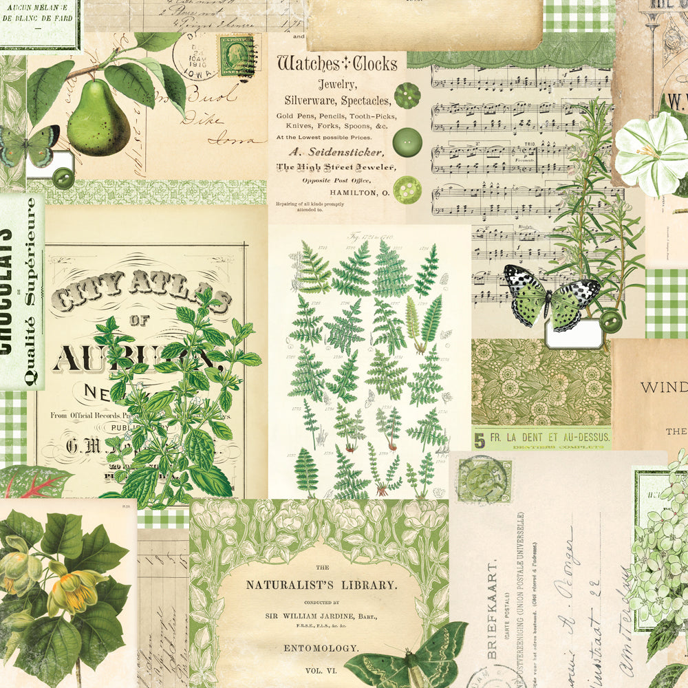 Simple Vintage Essentials Color Palette - Green Collage