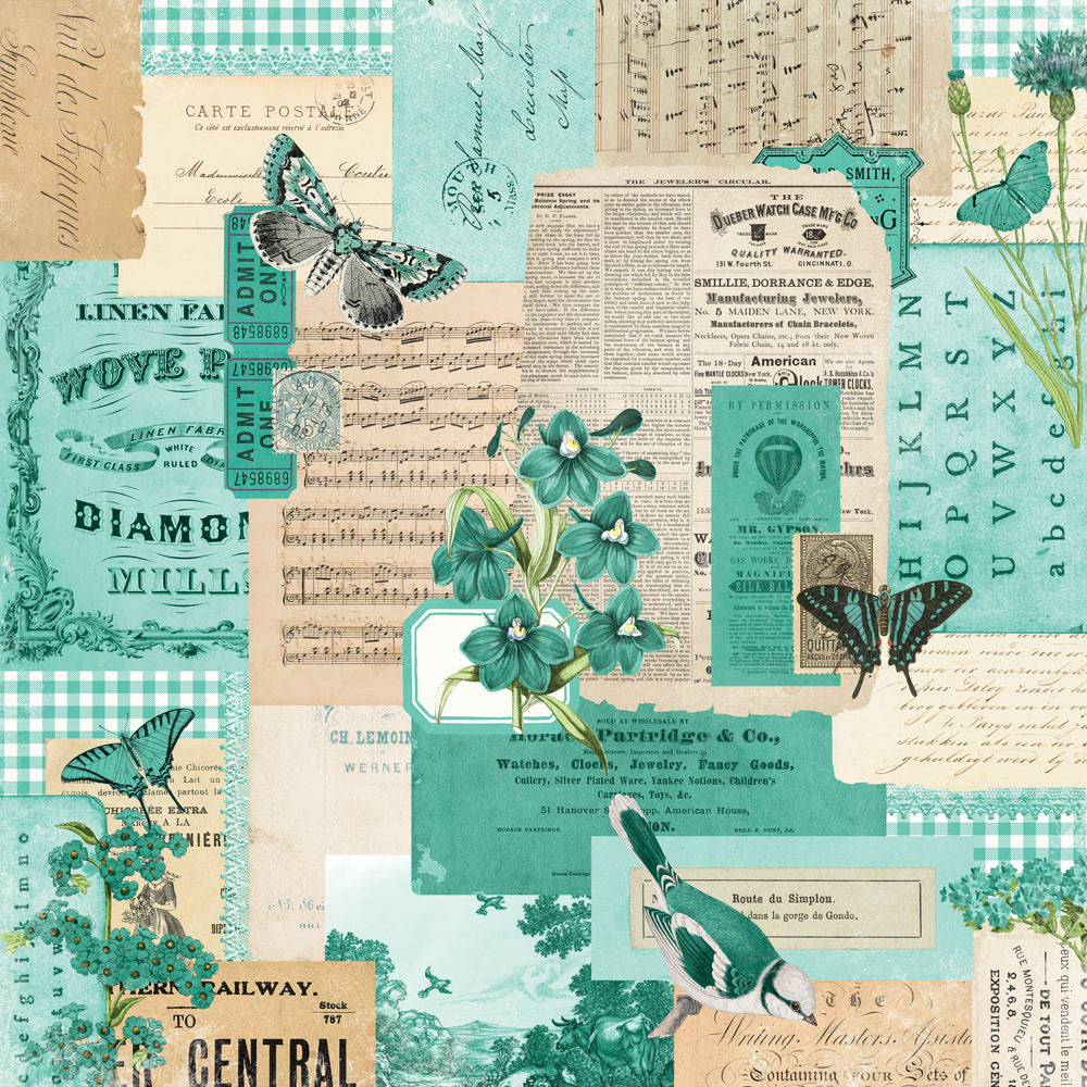 Simple Vintage Essentials Color Palette - Teal Collage