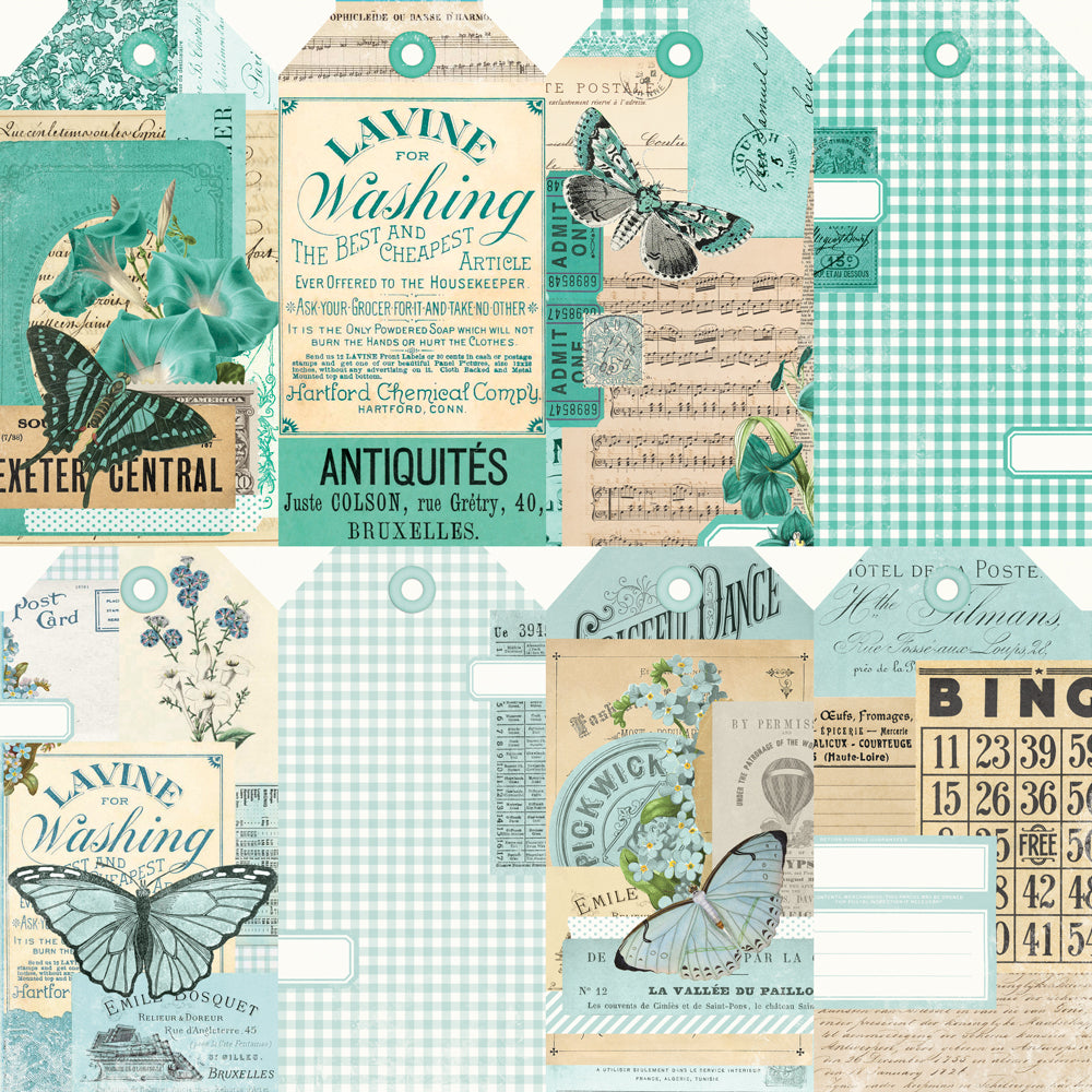 Simple Vintage Essentials Color Palette - Teal & Mint Tags