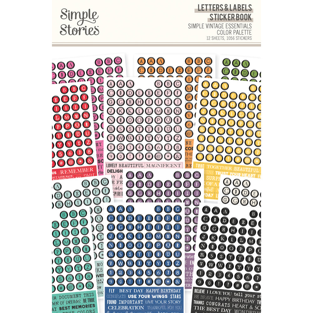 Simple Vintage Essentials Color Palette - Letters & Labels Sticker Book