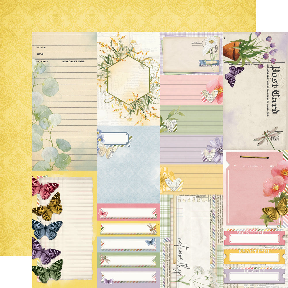 Simple Vintage Meadow Flowers - Journal Elements