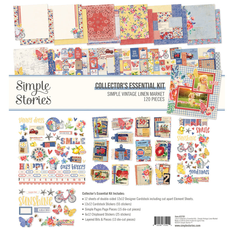 Simple Vintage Linen Market- Sticker Book