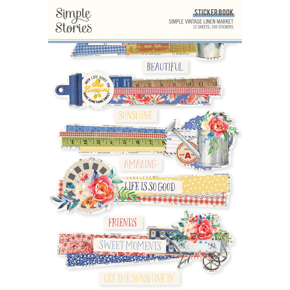 Simple Vintage Linen Market- Sticker Book