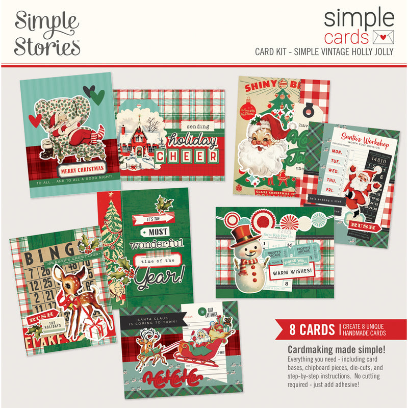 NEW! Simple Cards Card Kit - Simple Vintage Holly Jolly