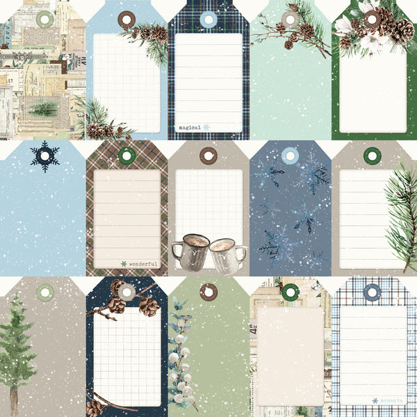 Simple Vintage Fresh Snow Tag Elements - 25 pack – Simple Stories