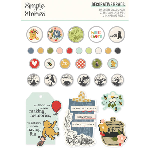 Spellbinders Fustelle Say Cheese Classic Pooh Con Tigro E Ih-Oh – Set 9 Pezzi In Acciaio Per Scrapbooking E Card Making, Collezione Simple Stories
