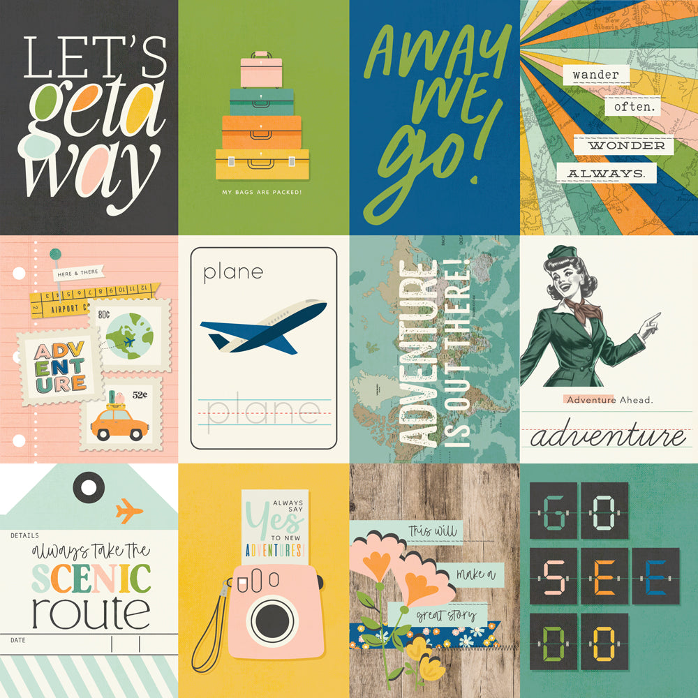 Happy Travels 3x4 Elements - 25 pack
