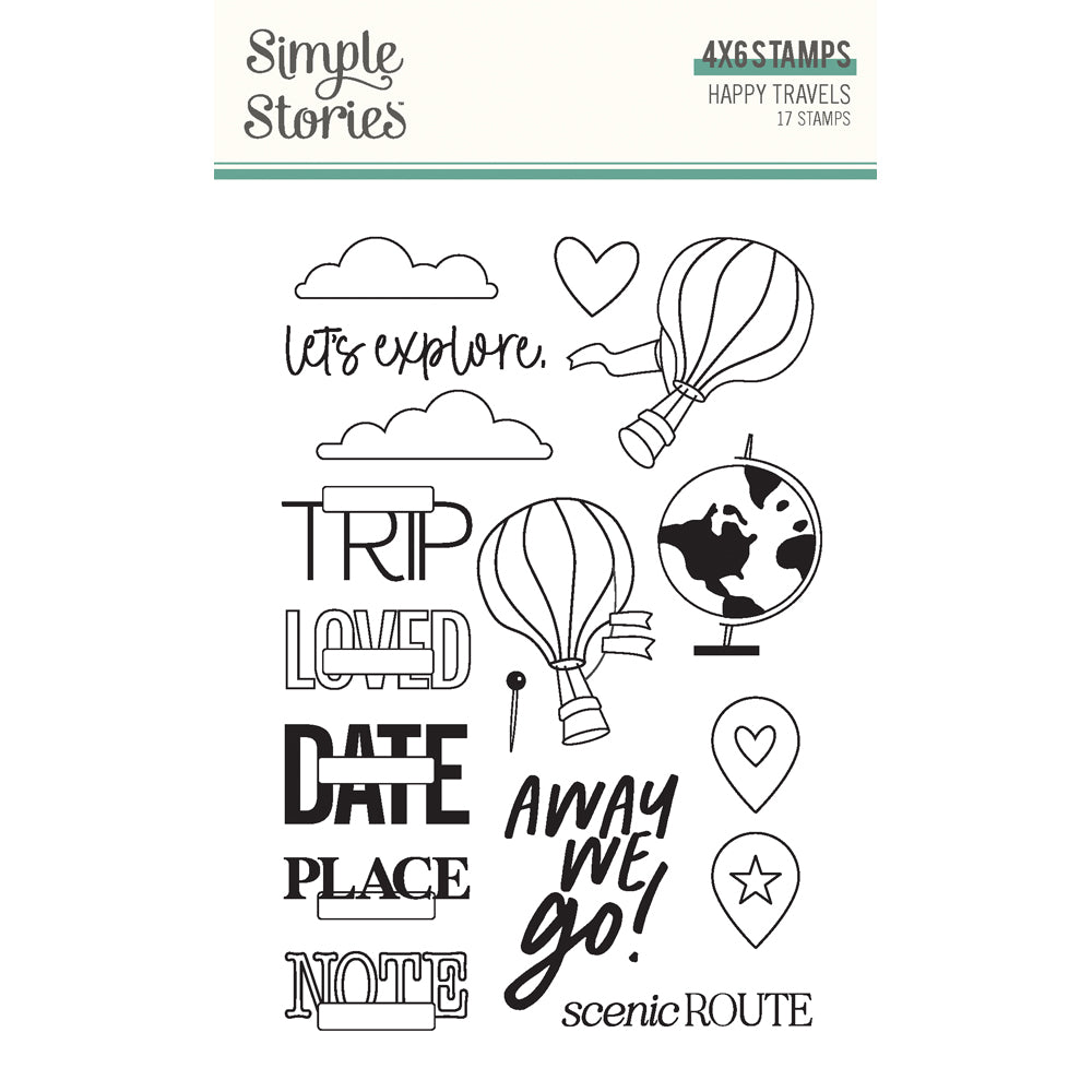 Happy Travels Stamps - Unit of 6