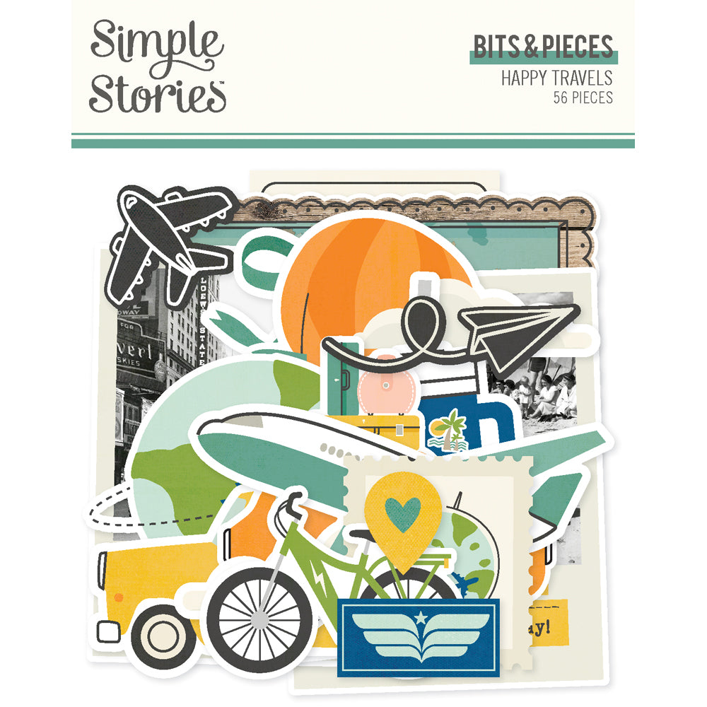 Happy Travels Bits & Pieces - Unit of 6