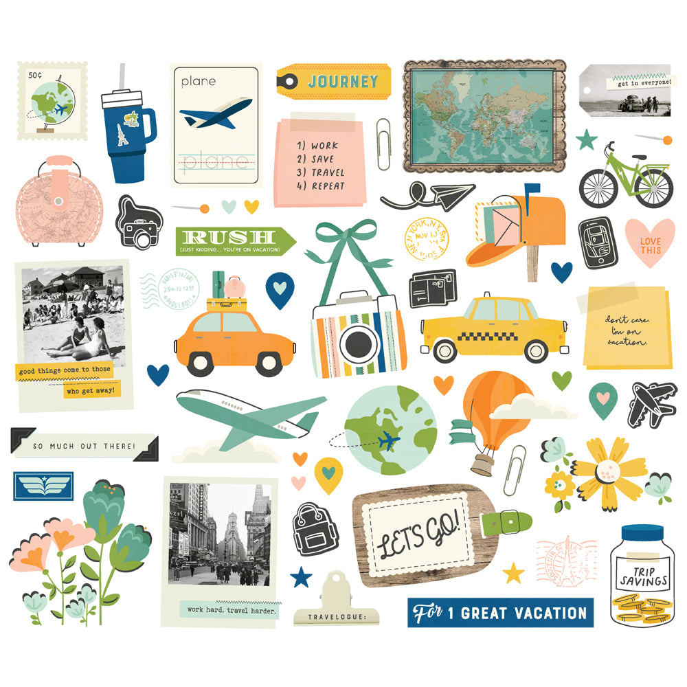 Happy Travels Bits & Pieces - Unit of 6