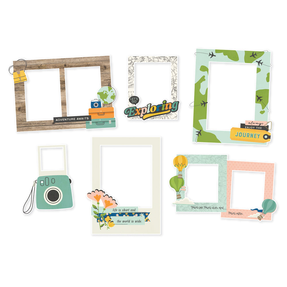 Happy Travels Chipboard Frames - Unit of 6