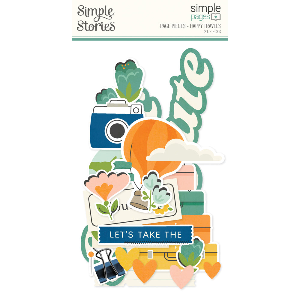 Happy Travels Simple Pages Page Pieces - Unit of 6