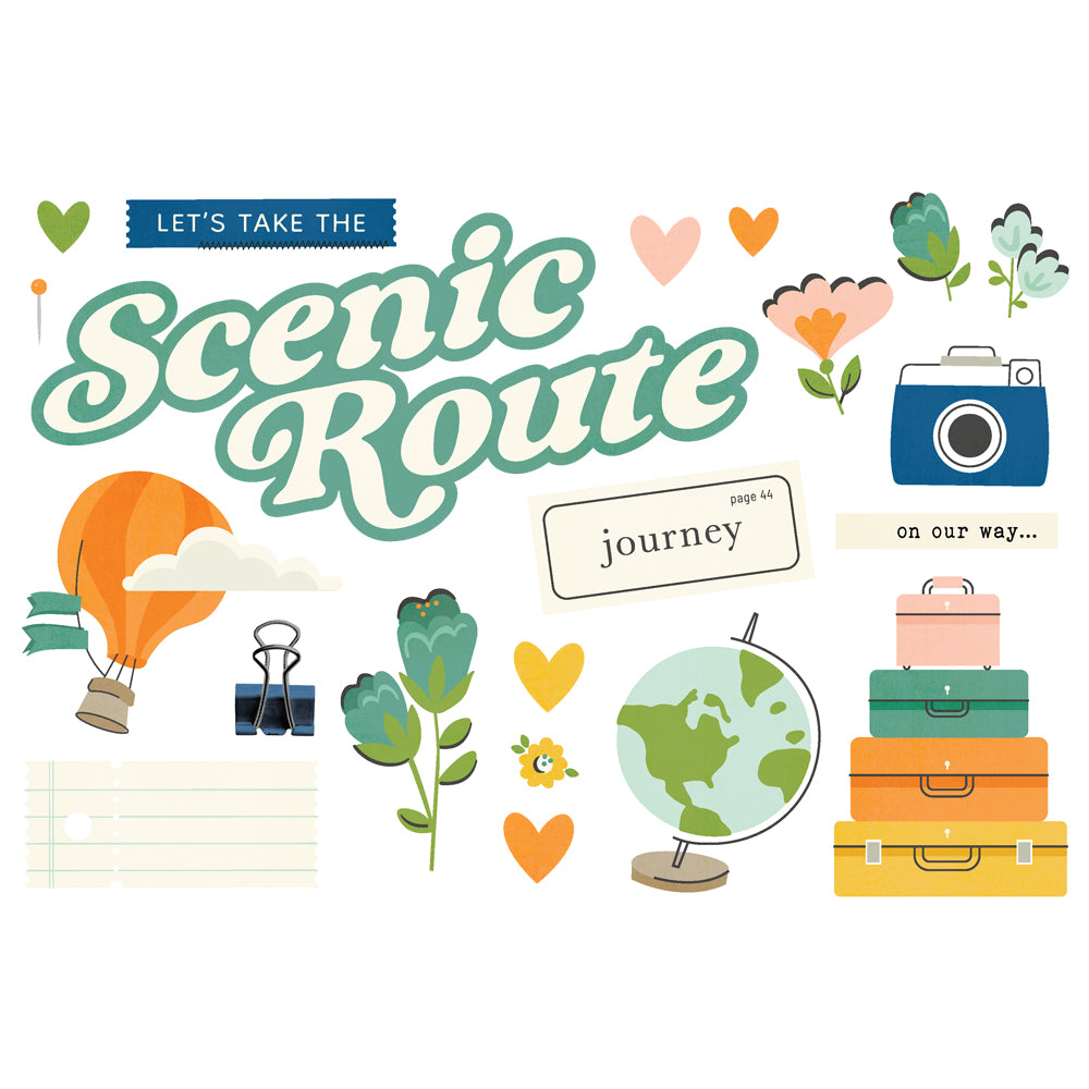 Happy Travels Simple Pages Page Pieces - Unit of 6