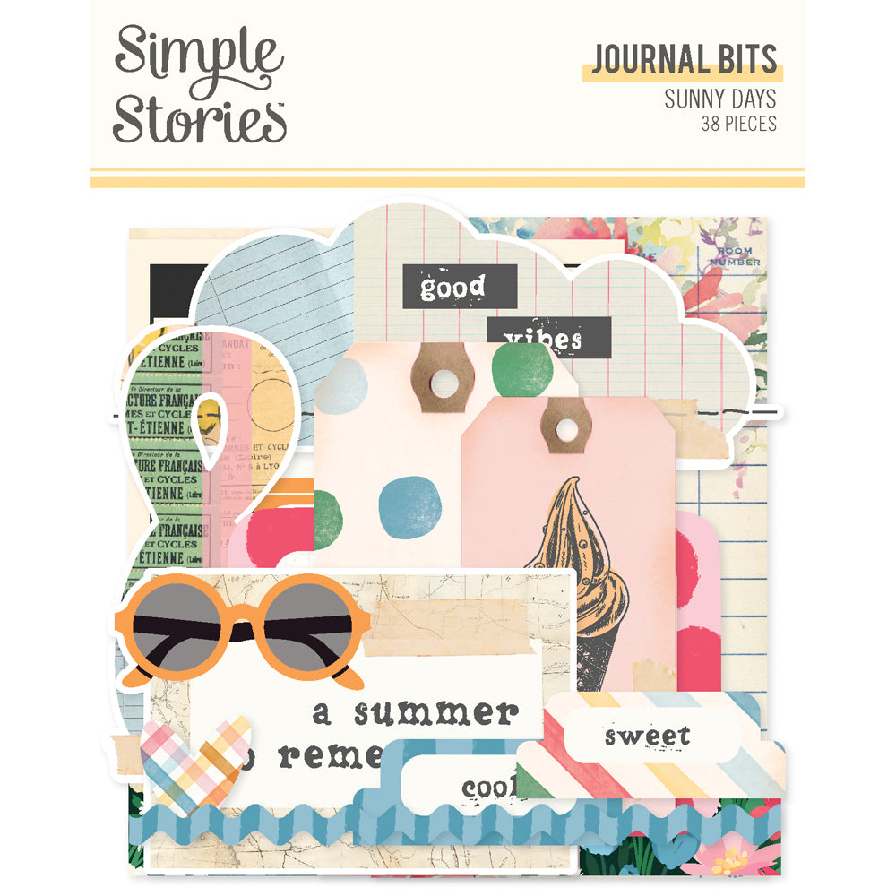 Sunny Days Journal Bits & Pieces - Unit of 6
