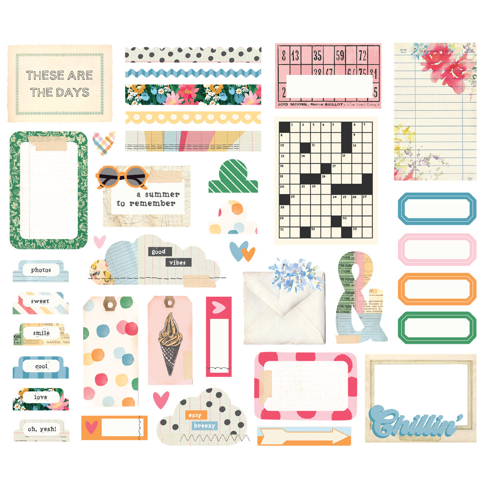 Sunny Days Journal Bits & Pieces - Unit of 6