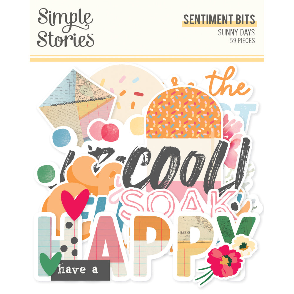 Sunny Days Sentiment Bits & Pieces - Unit of 6