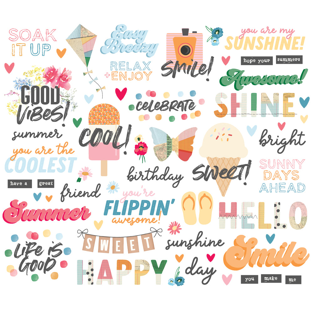 Sunny Days Sentiment Bits & Pieces - Unit of 6