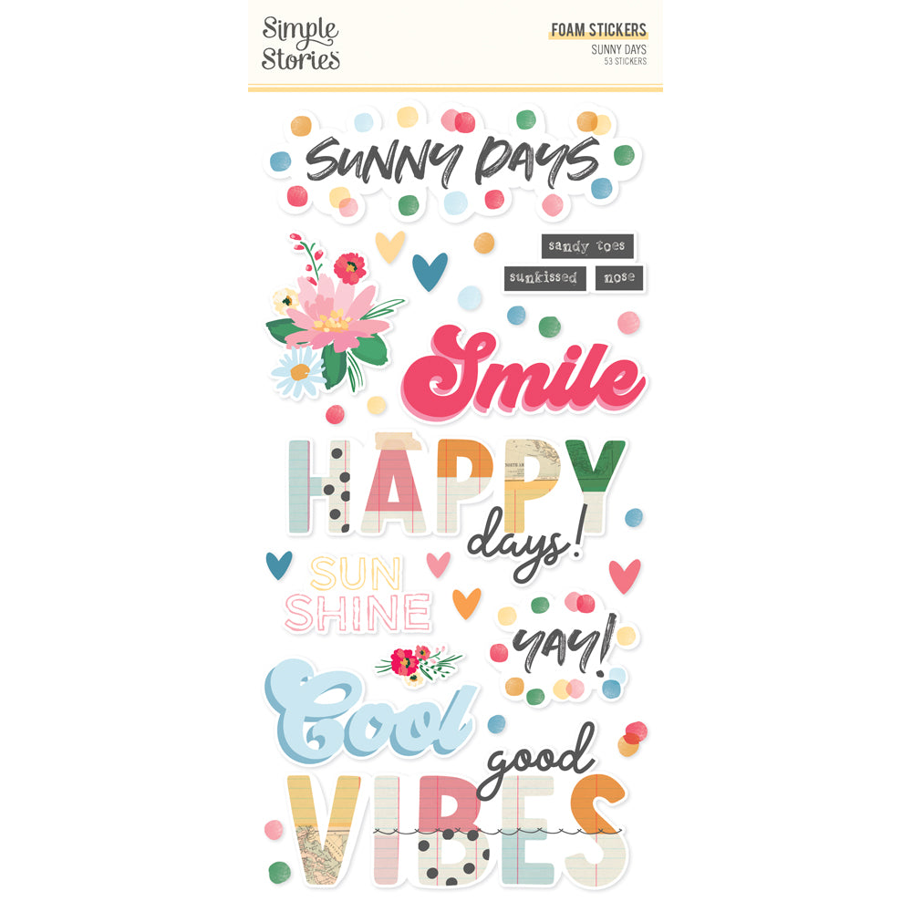Sunny Days Foam Stickers - Unit of 6