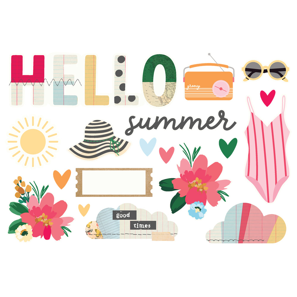 Sunny Days Simple Pages Page Pieces - Unit of 6
