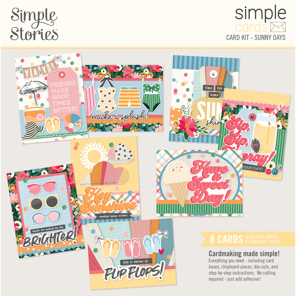Sunny Days Simple Cards Card Kit - Unit of 6