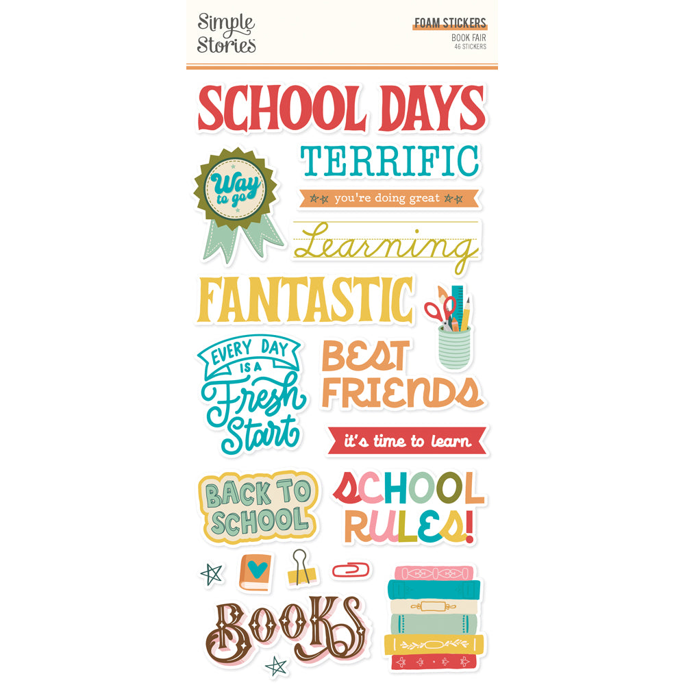 Book Fair Foam Stickers - Unit of 6