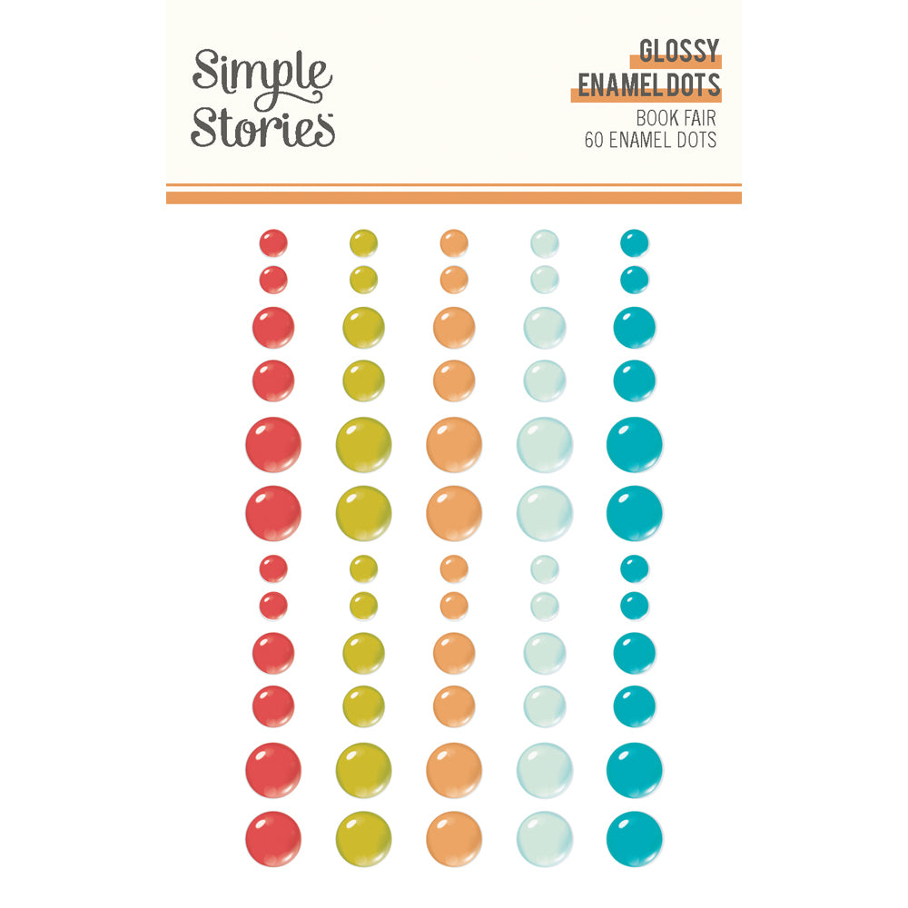Book Fair  Glossy Enamel Dots - Unit of 6