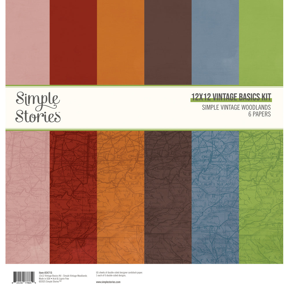 Simple Vintage Woodlands 12x12 Vintage Basics Kit - Sold in Units of 6