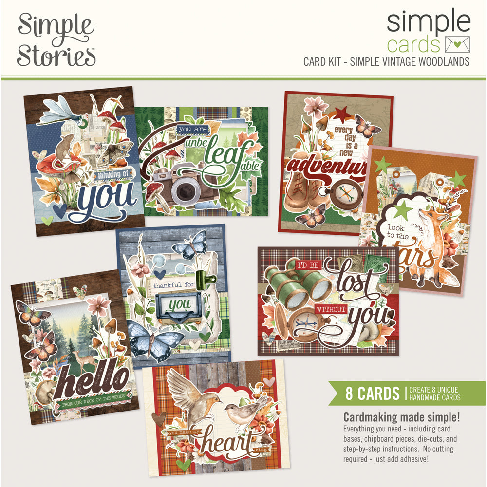 Simple Vintage Woodlands Simple Cards Card Kit - Unit of 6
