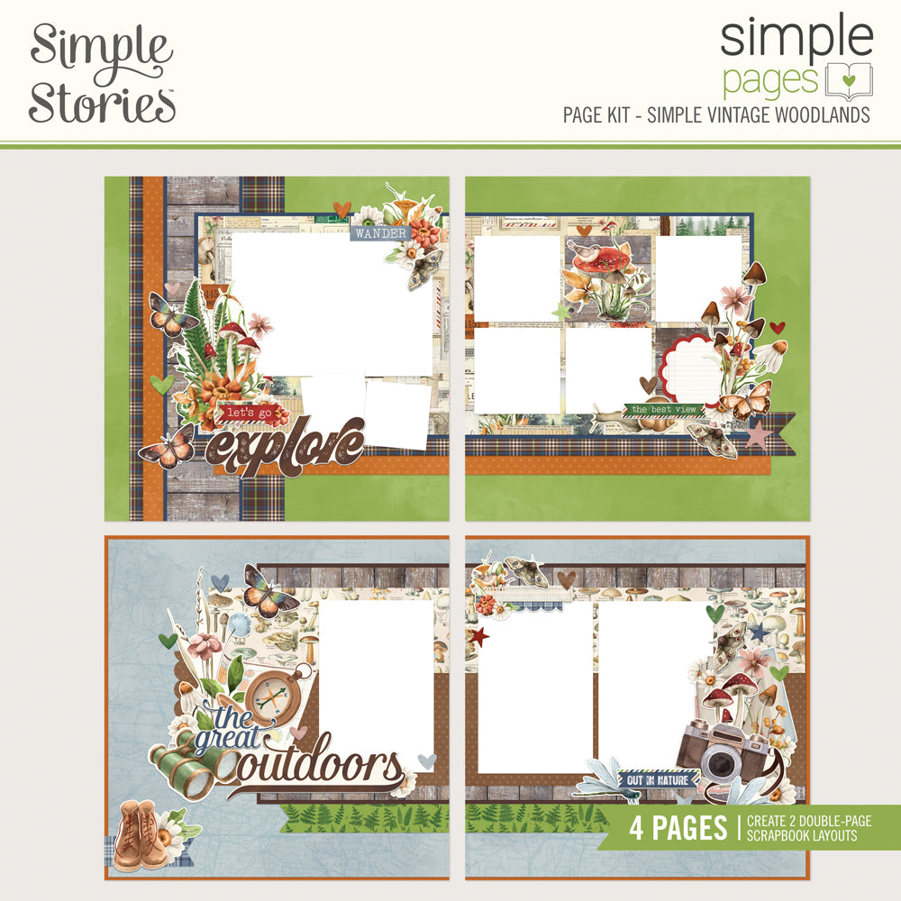 Simple Vintage Woodlands Simple Pages Page Kit - Unit of 6