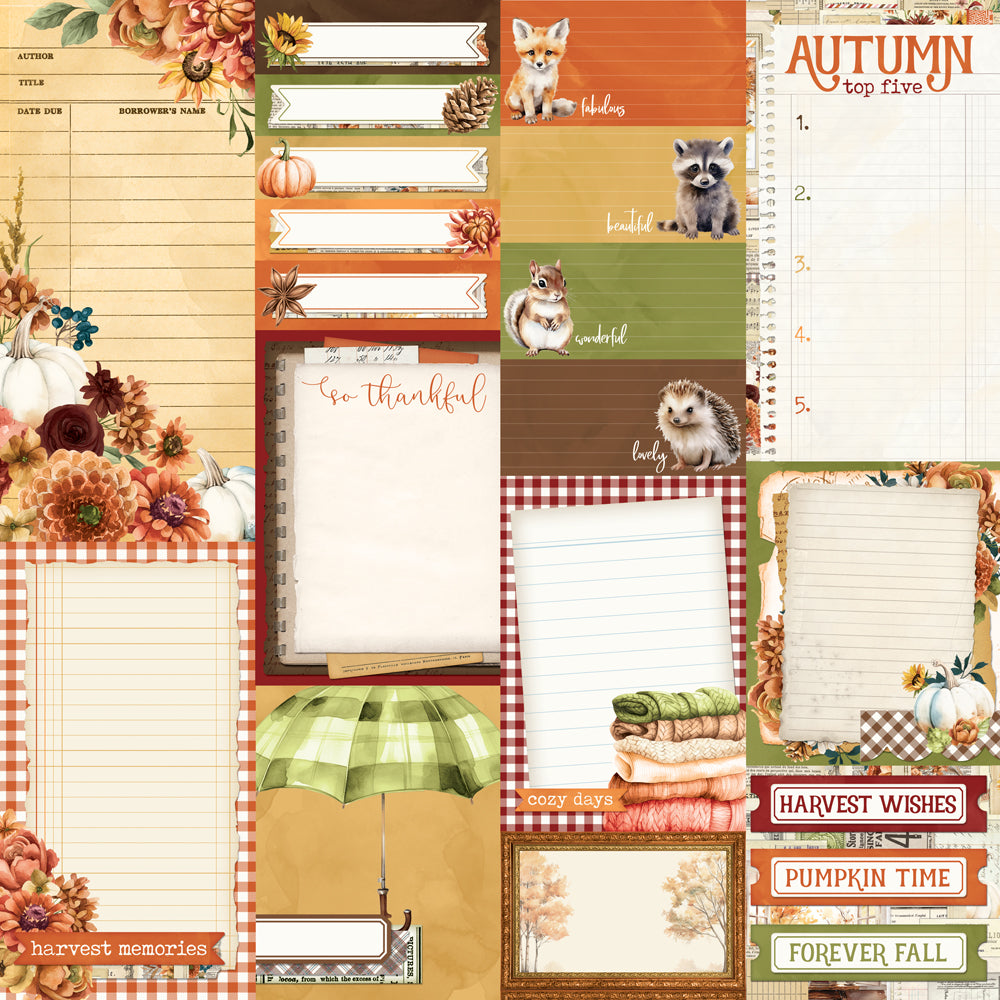 Simple Vintage Autumn Breeze Journal Elements - 25 pack
