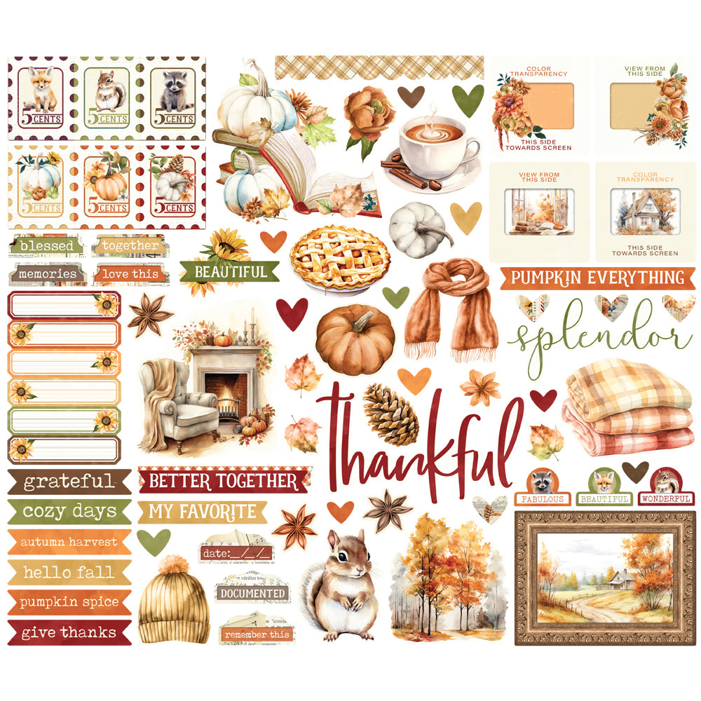 Simple Vintage Autumn Breeze Bits & Pieces - Unit of 6