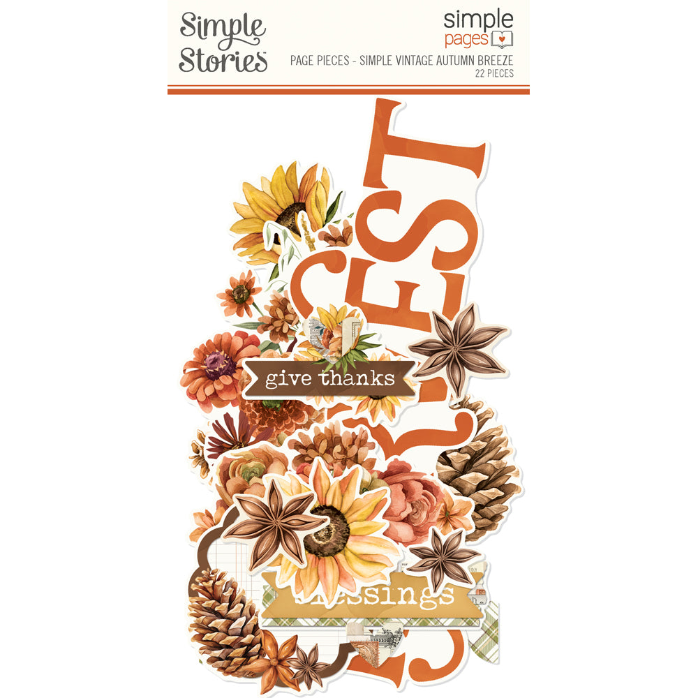 NEW! Simple Pages Page Pieces - Simple Vintage Autumn Breeze