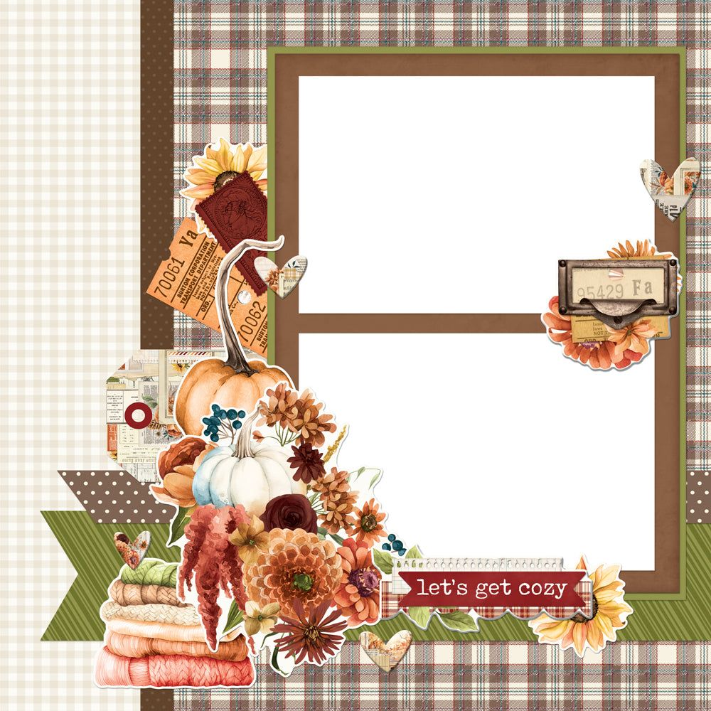 Simple Vintage Autumn Breeze Simple Pages Page Kit  - Unit of 6