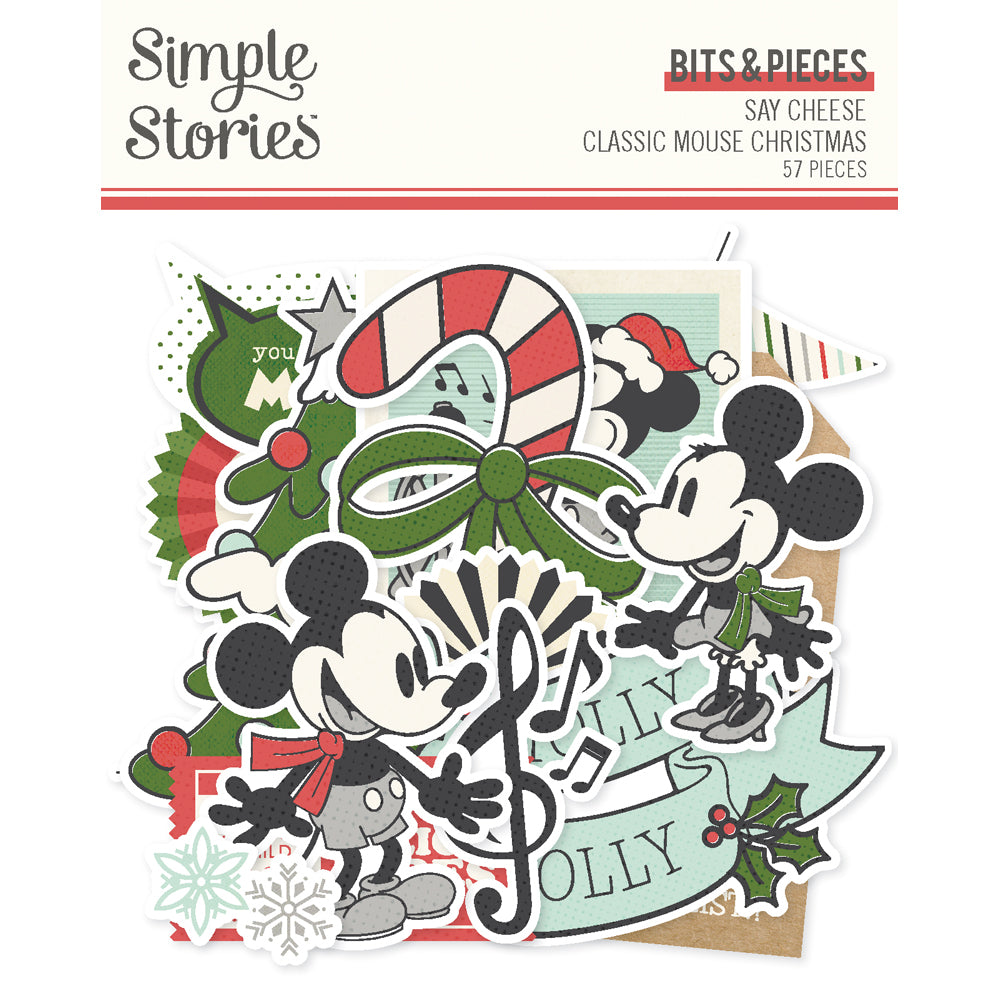 Say Cheese Classic Mouse Christmas Bits & Pieces - Unit of 6