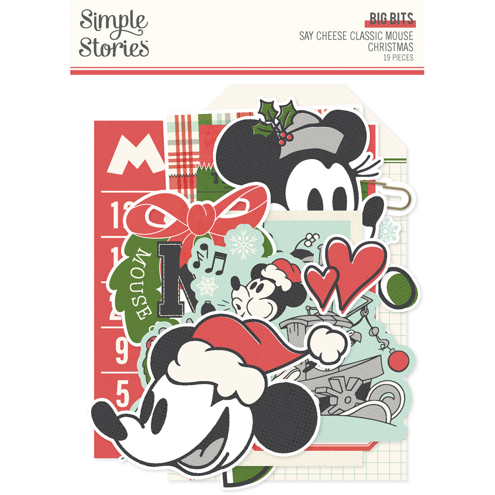 Say Cheese Classic Mouse Christmas Big Bits & Pieces - Unit of 6