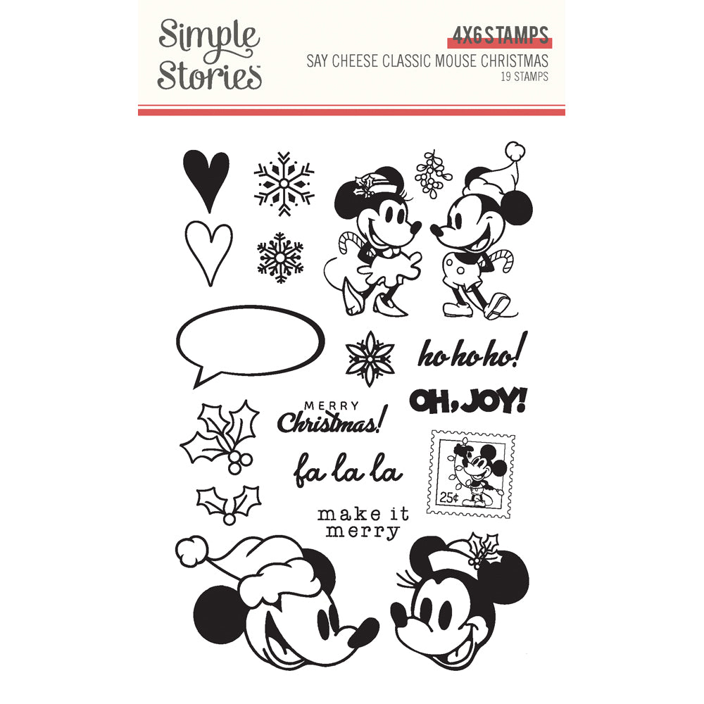 Say Cheese Classic Mouse Christmas Stamps - Unit of 6