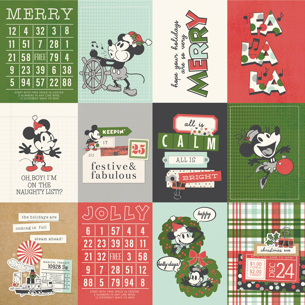 Say Cheese Classic Mouse Christmas 3x4 Elements- 25 pack